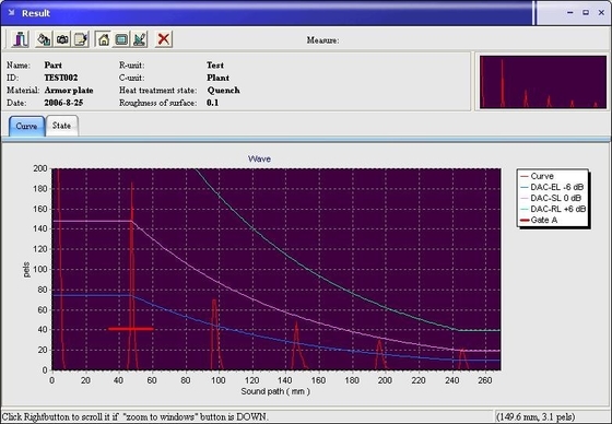6dB DAC Digital Ultrasonic Flaw Detector High-speed 0dB - 130dB with oil proof FD550