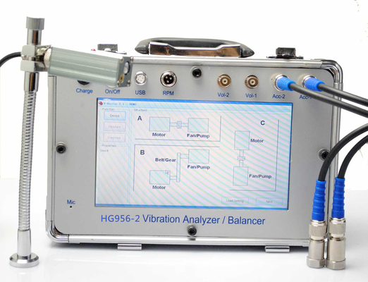 HG956-2 Vibration Analyzer / Balancer Vibration and Noise Spectrum Analysis Multi-Parameter Bearing Fault Detection